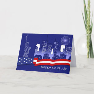 Feliz 4 de julho. Cartões de saudação personali