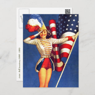 Feliz 4 de julho. Cartões postais de Design de pin