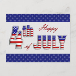 Feliz 4 de julho. Cartões postais design patriótic