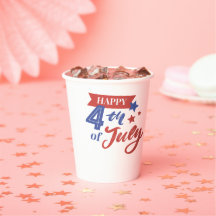 Feliz 4 De Julho De 8 Oz Cups De Papel