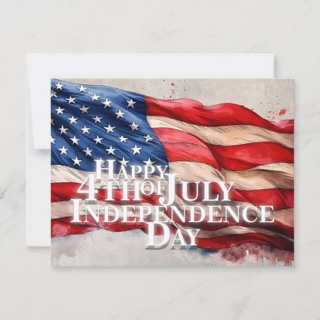 Feliz 4 de julho - Dia da Independência (Frente)