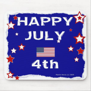 Feliz 4 de julho - Dia da Independência - Mousepad