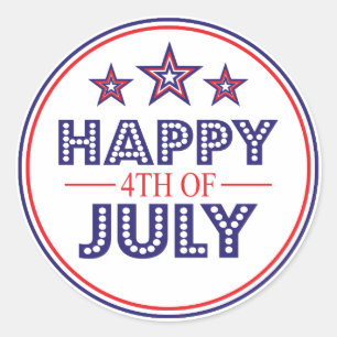 Feliz 4 De Julho, Favor Dos Adesivos