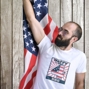 "Feliz 4 de julho, irmão" Grunge, camiseta Patriót