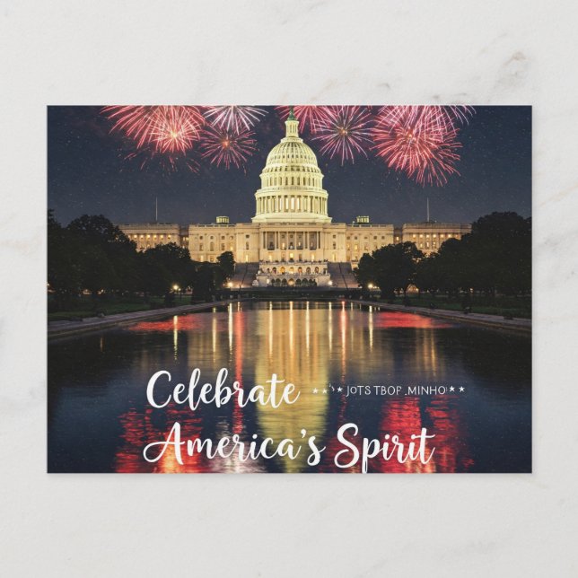 Feliz 4 de julho Patas pela Liberdade Cartão Posta (Frente)