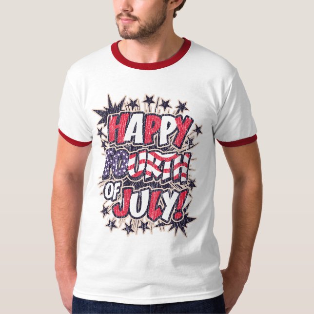 Feliz 4 de julho, Ringer T-Shirt (Frente)