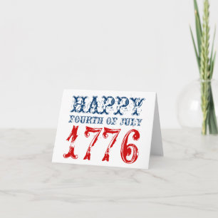 Feliz 4 de julho saudando cartões EUA 1776