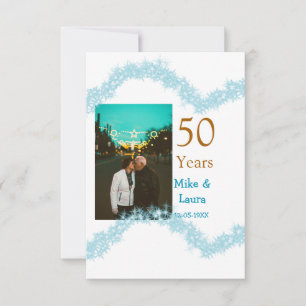 Feliz 50º aniversário adicionar nome do casal data