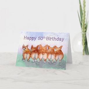 Feliz 50º Aniversário, cartão de aniversário d