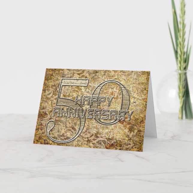 Feliz 50º aniversário do cartão de saudação (Frente)