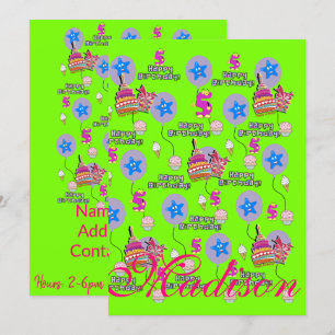 Feliz 5 de Aniversário Convite de Aniversário #5