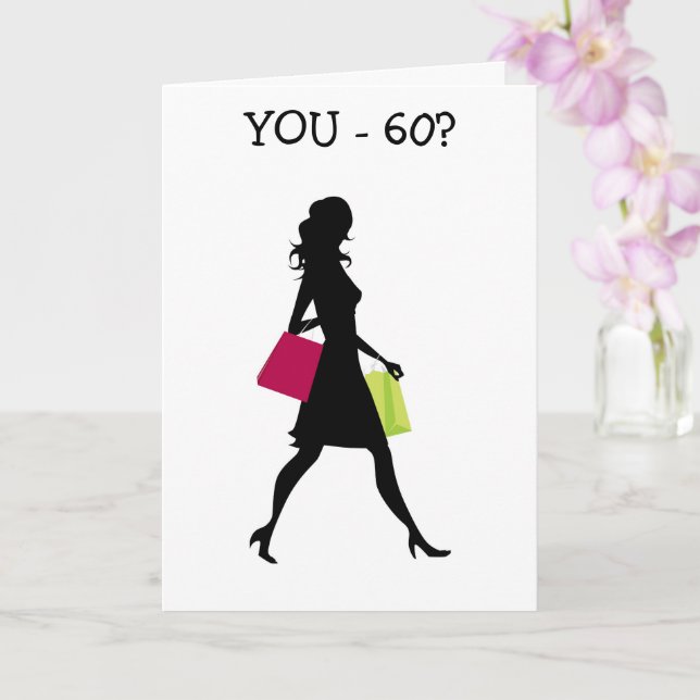 FELIZ *** 60º ANIVERSÁRIO** CARTÃO (Orquídea)