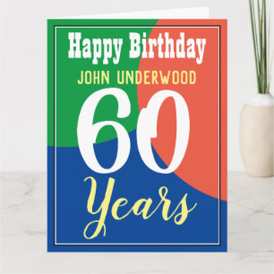 Feliz 60º Cartão de Aniversário