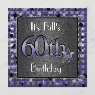 Feliz 60º Convite de aniversário Personalizado