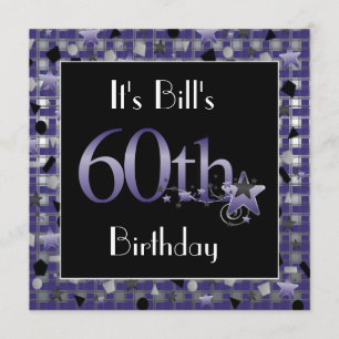 Feliz 60º Convite de aniversário Personalizado