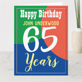 Feliz 65º Cartão de Aniversário