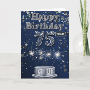 Feliz 75º Cartão de Aniversário