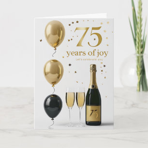 Feliz 75º Cartão de Aniversário