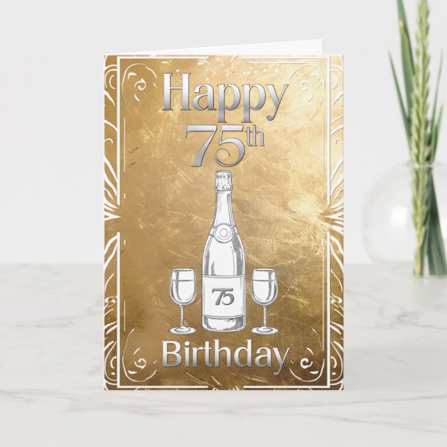 Feliz 75º Cartão de Aniversário (Frente)