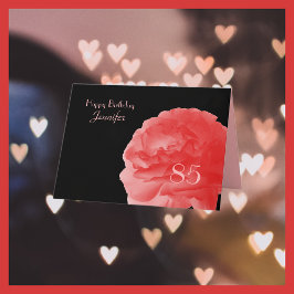 Feliz 85º Cartão de Saudação de Aniversário, Rosa 