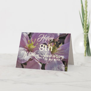 Feliz 8.º aniversário de casamento Cartão de Sauda