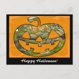 Feliz abóbora de Halloween - convite postal
