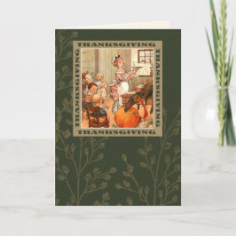 Feliz Ação de Graças. Cartões de Saudação de Arte
