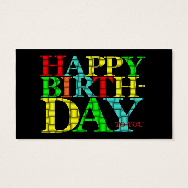 Feliz aniversário (Verso)