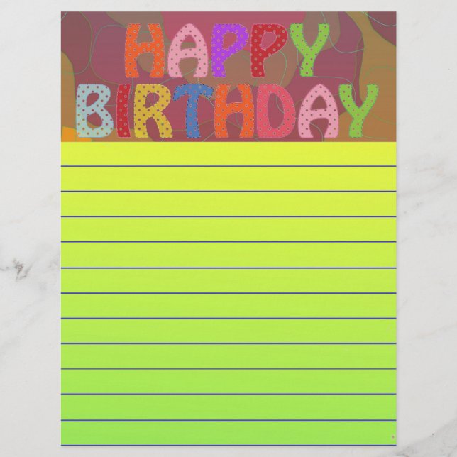 Feliz aniversário (Frente)