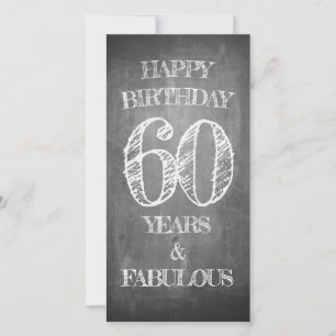Feliz Aniversário - 60 Anos & Fabuloso em chalkboa