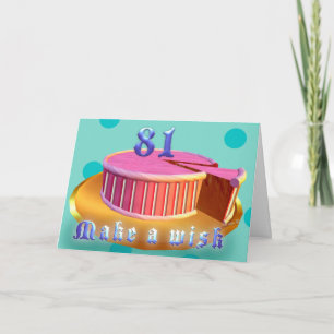 Feliz Aniversário 81 Cartão de Aniversário Brisas 