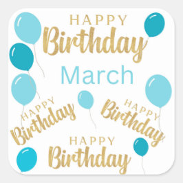 Feliz aniversário adesivos de aniversariantes de m