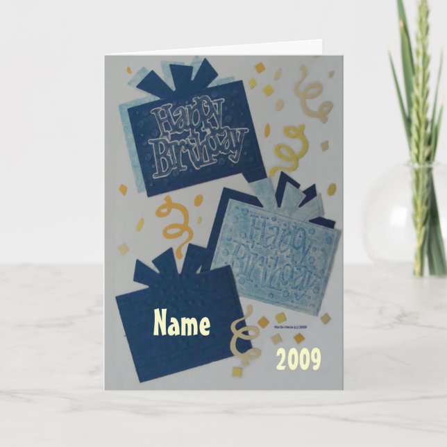 Feliz aniversario - álbum de recortes 2 - cartão (Frente)