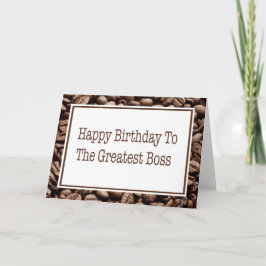 Feliz Aniversário ao Cartão de Grãos de Café do Ch