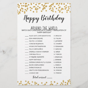 Feliz aniversário ao redor do mundo Jogo da Festa