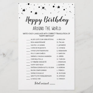 Feliz Aniversário ao redor do mundo Jogo de Aniver