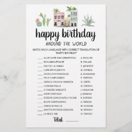 Feliz Aniversário ao Redor do Mundo jogo editável