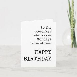 Feliz Aniversário, Bestimento de Trabalho, Cartão 