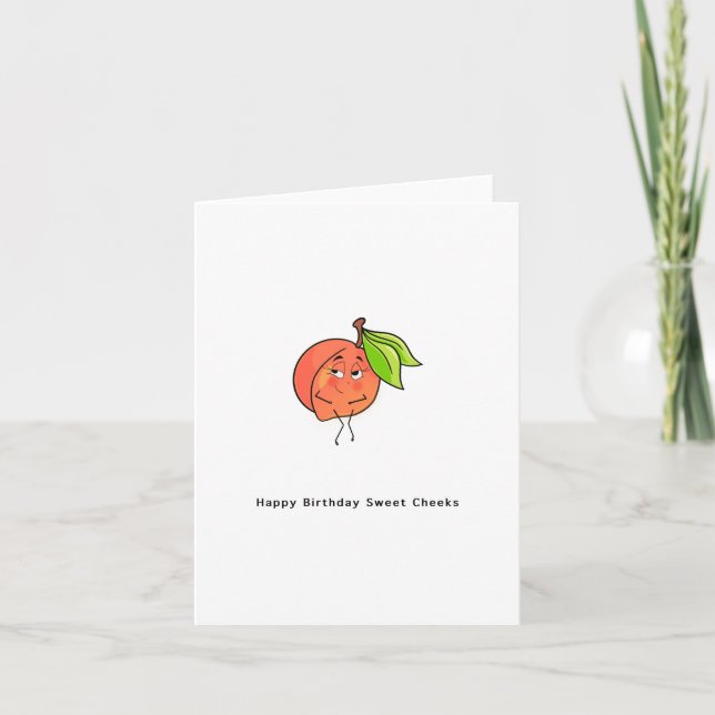 Feliz Aniversário Bochechas Doces, cartão de anive (Frente)