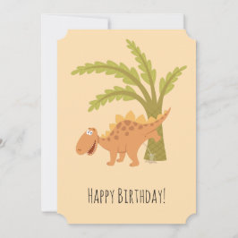 Feliz Aniversário, Bonita Diversão Dinossaur Dino 