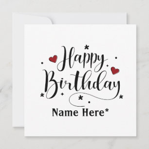 Feliz Aniversário, Caligrafia Minimalista