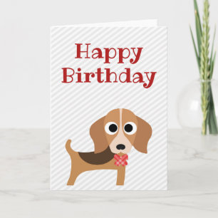Feliz aniversário Cartão Beagle Dog Vazio