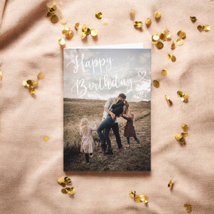 Feliz Aniversário - Cartão com fotos Coração de Es