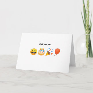 Feliz aniversário | Cartão de Aniversário Emoji Pe