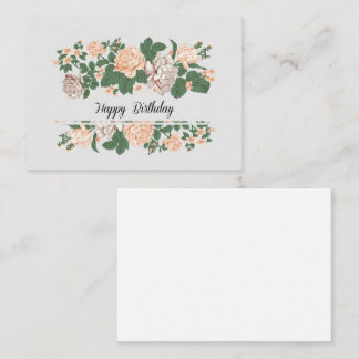 Feliz Aniversário - Cartão de Aniversário Floral B