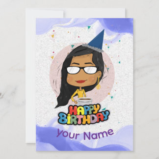 Feliz aniversário! Cartão de Folha Única