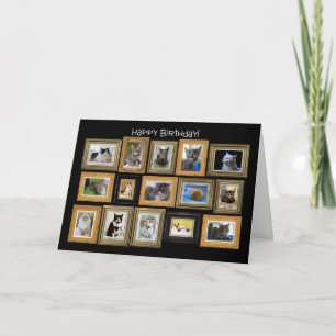 Feliz Aniversário, Cartão de Galeria de Retratos d