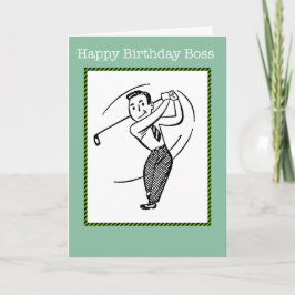 Feliz Aniversário Cartão de Golfe para o Chefe Cav