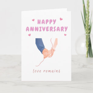 Feliz Aniversário Cartão de Mão com Cordas Vermelh