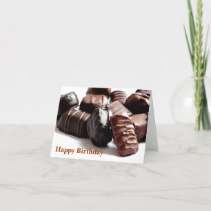 Feliz aniversário! Cartão de Saudação de Chocolate